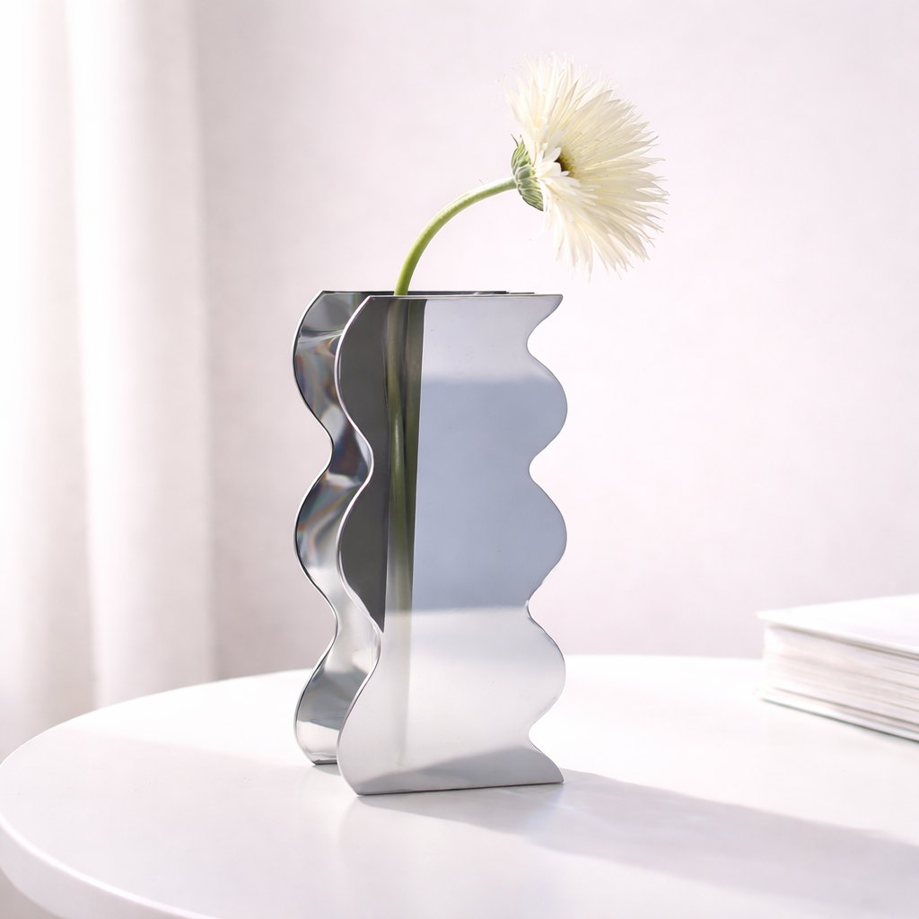 Klein Blue Acrylic Geometric Vase