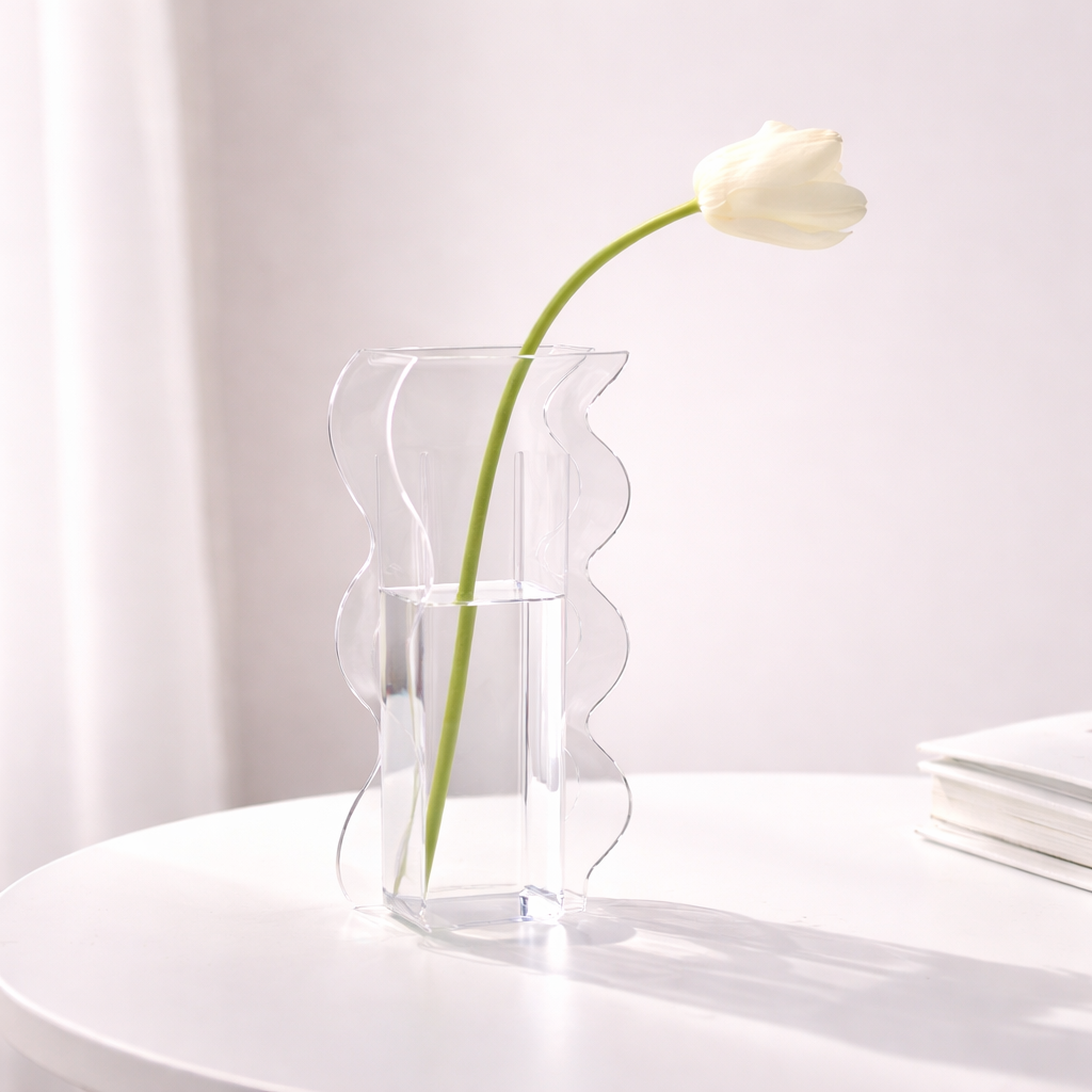 Klein Blue Acrylic Geometric Vase